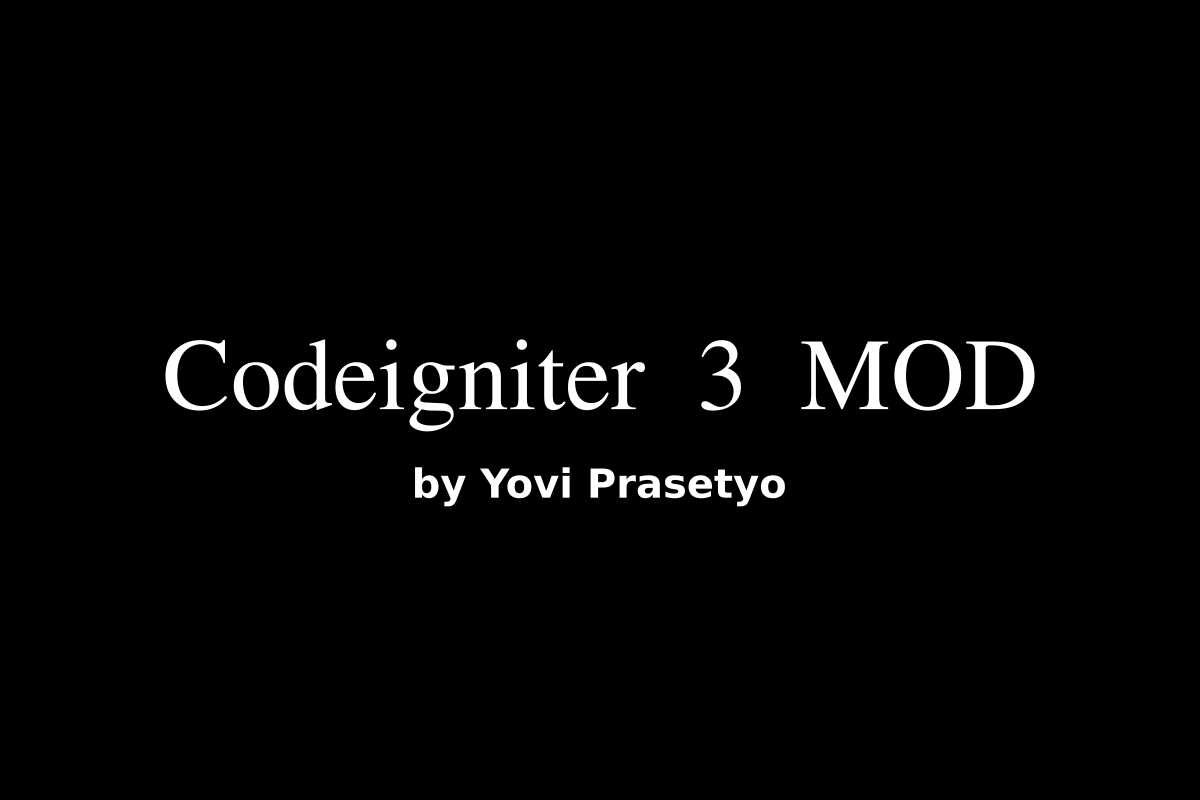 Codeigniter 3 Mod